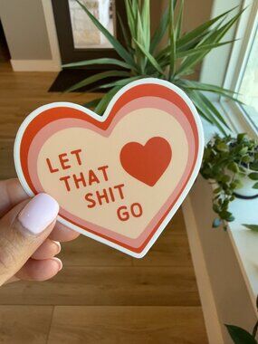 💃 2/$5 Heart-Shaped Motivational Vinyl Sticker